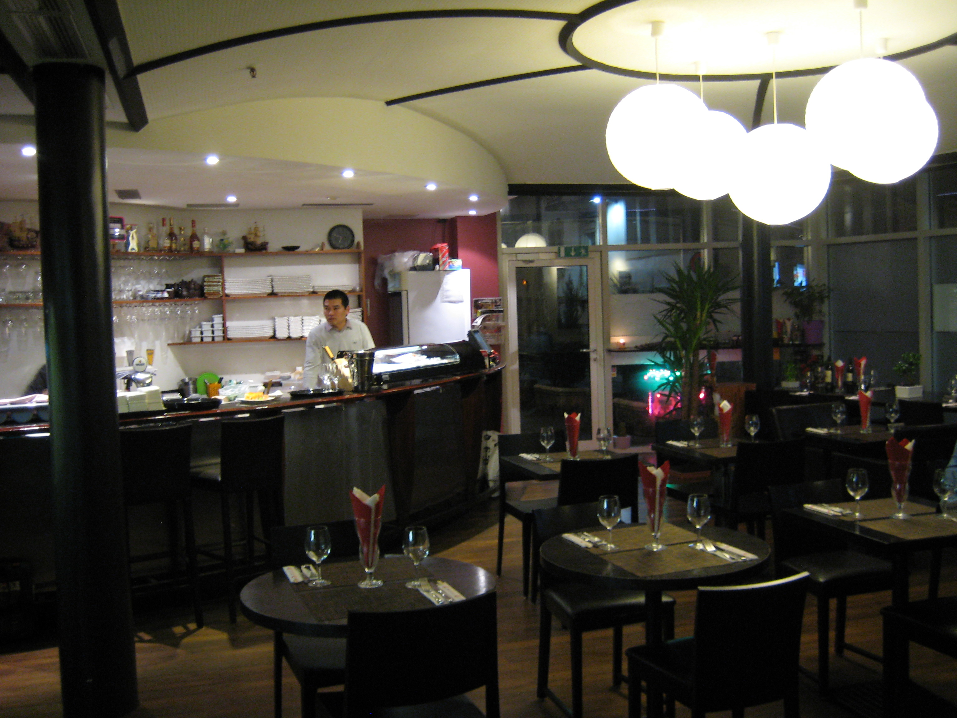 Le comptoir du restaurant Sakura